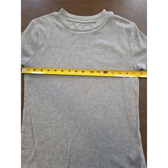 A New Day Ribbed Mock Neck Shirt Large Gray Short Sleeve Turtleneck - Picture 4 of 4